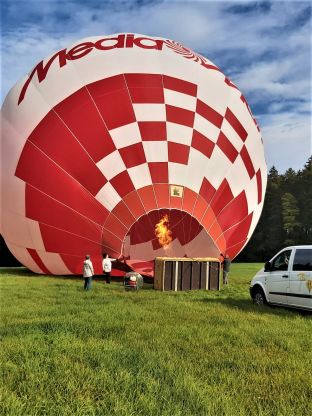 Ballon beim Aufrüsten 